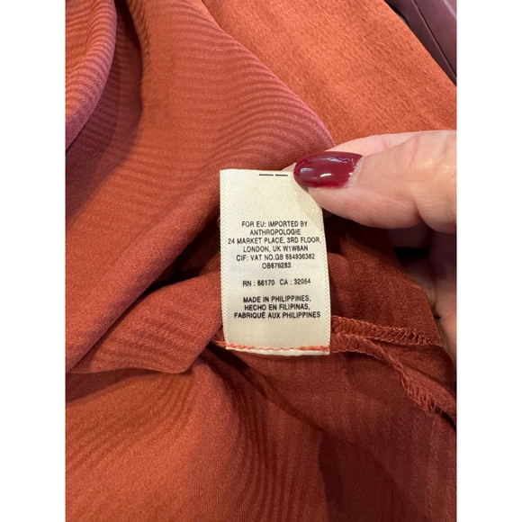 Women's Anthropologie Blouse, Rust, Size M - Picture 7 of 7